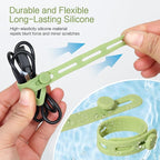 Donruby 24Pcs Silicone Cable Ties - Reusable & Washable with Locking Buckles, Adjustable Fastening Cable Management Straps, Multi-Purpose High Elasticity Cord Organizer (4 Colors)