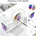 Gawsey Desk Organizers and Accessories Set with 360-Degree Rotating Pen Holder, Acrylic Stapler, Tape Holder, Staple Remover, Binder/Paper Clips Kit, Scissor and 1 Box of Staples