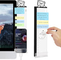 Office Desk Accessories 2pcs Monitor Memo Board Computer Message Board - Computer Side Panel Memo Creative Monitor Side Panel with Phone Holder Suitable for Office Home Desktop (with Grease Pencil)
