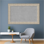 Amanti Art Silver Framed Magnetic Board 31x47 Large Vision Board for use with Magnets, 100% Metal Sheet to Display Items as Office Decor or for Home Organization in mudroom, Kitchen or Kids Room
