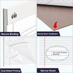 ViVin 5 x 8 Inch Legal Pads, 6 Pack, Narrow Ruled, 50 Sheets Per Writing Pad, Perforated Note Pads Ideal for Home, Office, Business, 300 Sheets, White Paper