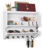 Mutsault Key Holder for Wall, Mail Organizer Wall Mounted, White