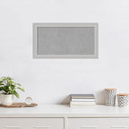 Amanti Art Silver Framed Magnetic Board 15x27 Small Vision Board for use with Magnets, 100% Metal Sheet to Display Items as Office Decor or for Home Organization in mudroom, Kitchen or Kids Room