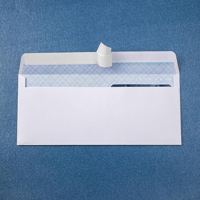 Secure Window Envelopes with Anti-Tear Paper & Privacy Lining for Confidential Documents 50/100pcs Confidential Mailing Envelopes