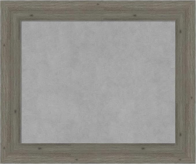 Amanti Art Grey Framed Magnetic Board 21x25 Small Vision Board for use with Magnets, 100% Metal Sheet to Display Items as Office Decor or for Home Organization in mudroom, Kitchen or Kids Room