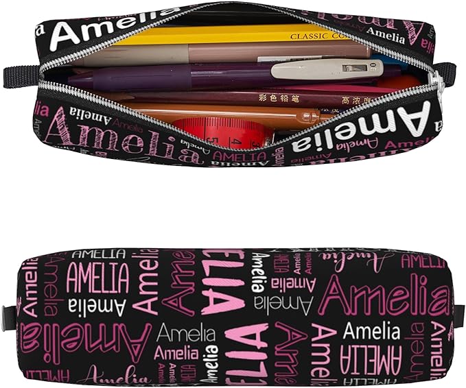 Custom Pencil Case, Customized Pencil Pouch With Zipper, Durable Personalized Pencil Bag, Stationery Desk Organizer Bags For Teens Boy Girls Kids Women