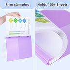 HAUTOCO 5 Pack Plastic Report Covers with 3 Prongs Fasteners Clear Front Resume Portfolio Folder for 8.5x11 Letter Size Paper, Presentation Document Report Cover for School Office Business, 5 Colors