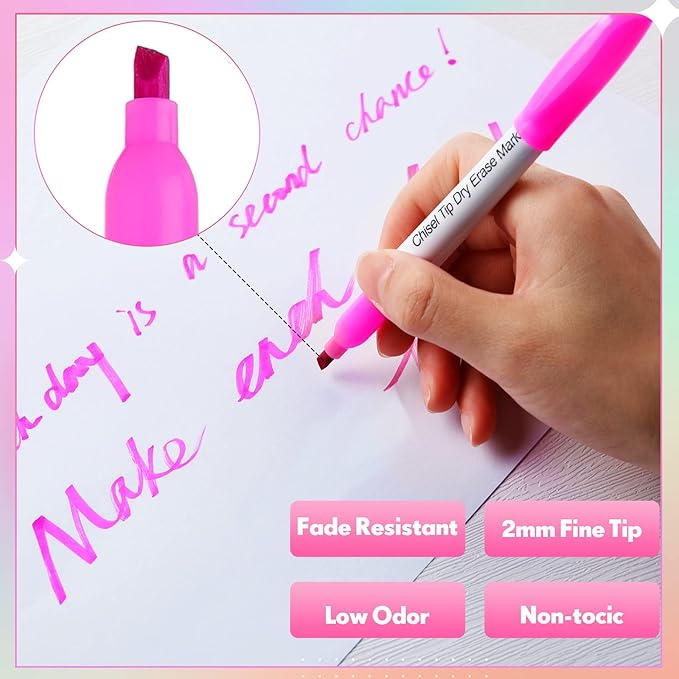 Sepamoon 240 Pack Dry Erase Markers Bulk Chisel Tip Whiteboard Markers Pens Low Odor for Office Home(Multicolor)