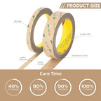 3M Double Sided Tape 300LSE 1.0" x 36Ft Clear Heavy Duty Adhesive Tape for Electronics, Laptop & Phone Repairs, Arts, Crafts, Leather Work, Card Making – 2 Pack