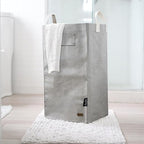 Deeablo New York - Sustainable Reusable Indoor Recycling Bin for Kitchen, Multipurpose Recycle Bin, Large Recycling Bins for Home, Washable Paper Bag for Recycling (Grey)