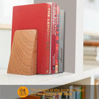 DRELIFAM Red Oak Book Ends Heavy Duty Handmade Book Ends for Shelves Decorative Bookends to Hold Heavy Books (Red Oak Small)