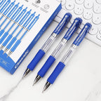 Lekreo Classic Retractable Gel Roller Pens, 0.7mm Fine Point, Blue Ink (Blue Ink - 12 Packs)