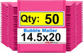 iMBAPrice 14.25x20 Inch Hot Pink Poly Bubble Mailers #7, 50-Pack – Jumbo Self-Seal Padded Envelopes for Large Fragile Items, Waterproof Shipping Bags E-Commerce Packaging