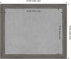 Amanti Art Grey Framed Magnetic Board 19x23 Small Vision Board for use with Magnets, 100% Metal Sheet to Display Items as Office Decor or for Home Organization in mudroom, Kitchen or Kids Room