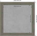 Amanti Art Grey Framed Magnetic Board 29x29 Medium Vision Board for use with Magnets, 100% Metal Sheet to Display Items as Office Decor or for Home Organization in mudroom, Kitchen or Kids Room