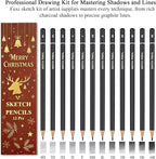 Fuxi Art Supplies for Teens 14-16 Girls, Professional Sketch Book and Pencils Set, Gifts for Sketch Artists with Stocking Stuffers.