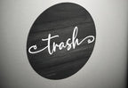 Farmhouse Recycle and Trash Magnets for Kitchen Trash Cans and Recycling Bins, Trash and Recycle Magnet Combo for Garbage Can Logo Symbol, 2 Magnetic Sticker Adhesives, 4" Circle, Outdoor Waste Bin