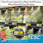 Clip Strip Corp. Price/Data Channel Label Holder Chips, Clear Plastic Tags, 3.5" L x 1.25" H, 7.5 Mil Thick, Gondola Shelf Edge, Reusable, Made for Point of Purchase Shelf Molding (2000)