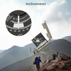 Anbte Compass Hiking Survival, IP65 Waterproof Metal Compass with Sighting Clinometer and Carry Bag, Multifunctional, Professional, for Camping Hunting Hiking Navigation