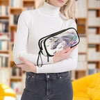 BOENLE White Horse Butterflies Pencil Case Box Boys Girls Large Pencil Pouch with Zipper Compartments Big Capacity Stationery Pen Bag Organizer for Kids Teens Adults School