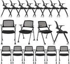 VACYOVKE 20 Pack Folding Chairs Capacity Portable Nesting Commercial Seat for School Events Office Picnic Kitchen Conference Waiting Training Room