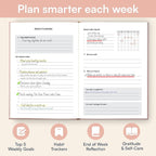 3-Month Productivity & Goal Planner 2026 - Undated Daily Monthly Weekly Planner for Women, Habit Tracker, Time Management & Mindfulness Journal, A5 To Do List Organizer