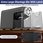 AFMAT Electric Pencil Sharpener Heavy Duty, 6 Holes, Auto Stop Pencil Sharpener, Classroom Electric Sharpener for 6-11mm Colored Pencils, 7000 Sharpenings, Fast Sharpen, Do not Eat up Pencils PSX1