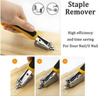 Upholstery Staple Remover Tack Puller Nail Remover Tool Set Nail Puller Plier, Staple Puller, Tack Lifter, Fastener Remover, for Furniture Floor Wall Wooden Case Car Photo Frame (4 pcs)