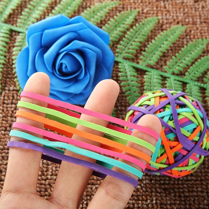 CYEAH 10PCS Colorful Rubber Band Ball, Assorted Color Rubber Bands Stretchable Rubber Band Balls, Stationery Holder Band Loops for Arts Crafts Document Office Supplies Organizing