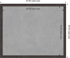 Amanti Art Black Framed Magnetic Board 35x43 X-Large Vision Board for use with Magnets, 100% Metal Sheet to Display Items as Office Decor or for Home Organization in mudroom, Kitchen or Kids Room