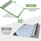 Yoment Desk Calendar 2026-2027, Jan 2026-Dec 2027, Large Desk Calendar with To-Do Lists, 24 Months Leather Desk Pad Wall Calendar with PVC Cover for Work Office School Home Women Men, 17 x 12, Green