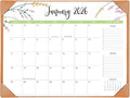 Desk Calendar 2026 with Desk Mat – 22" x 17" Large Desk Pad Calendar Runs from January 2026 to June 2027, Floral Design Desktop Calendar for Home, Office
