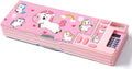 Pop Up Multifunction Pencil Case, Cute Cartoon Pen Box Organizer Stationery with Calculators, Sharpener, Schedule, School Supplies, Best Birthday Gifts for Kids