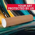 2" x 20" Reinforced Kraft Paper Mailing Tubes, Pack of 10 Tubes with 2 Caps Each – USPS Approved Poster Tube – Made in USA Cardboard Tube for Shipping and Storing Posters, Prints, Artwork, Documents