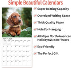 2026 Wall Calendar,Calendar 2026, November 2025 - December 2026, Wall Calendar Dachshund, 12" x 24" Opened,Full Page Months Thick & Sturdy Paper for Gift Perfect Calendar Organizing & Planning