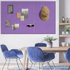 Large Cork Bulletin Board Alternative for Office60 x 35" - 15 Pack Felt Bulletin Boards Dart Wall Protectors 70 Pcs Safe RemovableAdhesive Tabs Pcs for Office Wall, School, Home Decor, Purple