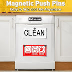 16 Pcs Fridge Magnets, Small Strong Magnetic Push Pins, Black Whiteboard Magnets for Locker, Kitchen Decor and Accessories, Office, Classroom Organization, Great Christmas Gifts for Men Women