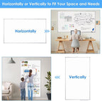 Dry Erase Board 72 x 40 Inch, Large Magnetic White Board for Wall, Maxtek Aluminum Frame Erase Board Presentation Wall-Mounted Marker Board with a Long Pen Tray for Classroom, Office & Home