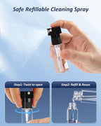 Professional Keyboard Cleaner Laptop Cleaning Kit – Keyboard Cleaning Kit for Computer MacBook iPhone Camera – Electronics Cleaner with Retractable Brush, Keycap Puller, 15ml Spray, Microfiber Cloth