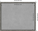 Amanti Art Grey Framed Magnetic Board 34x42 X-Large Vision Board for use with Magnets, 100% Metal Sheet to Display Items as Office Decor or for Home Organization in mudroom, Kitchen or Kids Room
