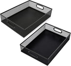 EsOfficce 2Pcs Desk Drawer Organizer, Stable Metal Mesh Desk Storage Tray, Versatile Storage Box Set for Office Home Supplies,13 x 9 inches
