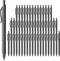 JIMMIDDA 52 Pcs Pens Bulk - 1.0MM Ballpoint Pens Black Ink | Medium Point Smooth Writing, No Bleed Retractable Ball Point Pen for Office School (Gray - 52Pcs)