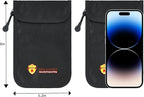2 Pack Small Fireproof Wallet Pouch, Non-Itchy Waterproof Cash Bag with Zipper, 8 x 5.12 inch, Black, Safe-Accessories