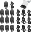 Hufopik 20 Pcs Cubicle Hooks - Fabric Panel Wall Clips for Hanging Coats, Pictures, Supports up to 40 lbs (Black)