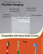 Clear ID Holder for Lanyard - ID Card Holder Waterproof (Inches, 3.5 x 2.25 Horizontal 12 Pack)