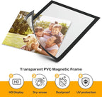 VAIIGO 5Pack Magnetic Frames for Refrigerator - 8.5 x 11 Magnetic Sign Holder, Magnetic Paper Holder Document Holder for Fridge, Metal, Whiteboard Surface - Magnetic Picture Frame Poster Frame