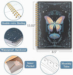 2026 Planner 8.5 x 11, Large Weekly Monthly Planners with Tabs, A4 Spiral Bound Daily Calendar 2026 Planner, 12 Month Agenda from Jan. to Dec., Flexible Cover Appointment Book(Color Butterfly)