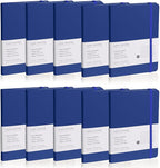 EMOMAS Lined Journal Notebook, 10Pack Hardcover Notebook for Men & Women – Journals for Writing, Work, School, Home & Daily Notes, 160 Pages – Medium A5, 5.7"x8", 100 gsm Thick Paper (Blue)