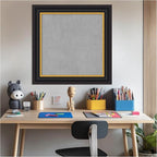 Amanti Art Black Framed Magnetic Board 26x26 Medium Vision Board for use with Magnets, 100% Metal Sheet to Display Items as Office Decor or for Home Organization in mudroom, Kitchen or Kids Room