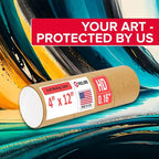 Paclord 4" x 12" Heavy-Duty Reinforced Cardboard Mailing Tube, Pack of 4 Tubes with 8 Caps – Secure USPS Approved – Great for Shipping and Storing of Prints, Artwork, Posters or Documents
